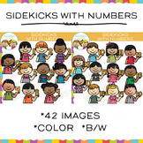 Sidekicks Math Kids with Numbers Clip Art