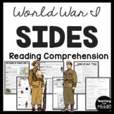 Sides of World War I Reading Comprehension Informational T