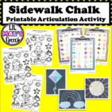 Sidewalk Chalk Printable Articulation Activity