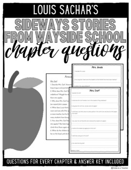 Preview of Sideways Stories From Wayside School Chapter Questions