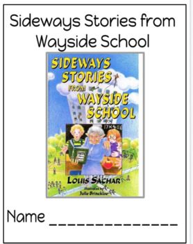 Preview of Sideways Stories from Wayside School Comprehension Book Packet