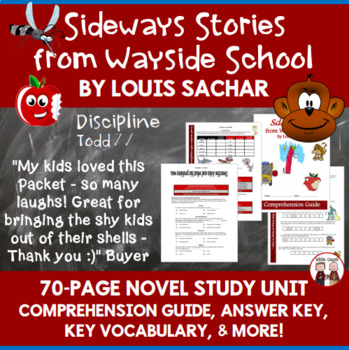 Sideways Stories from Wayside School by Louis Sachar Novel Study by Deana  Jones