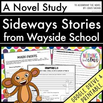 Preview of Sideways Stories from Wayside School Novel Study Unit