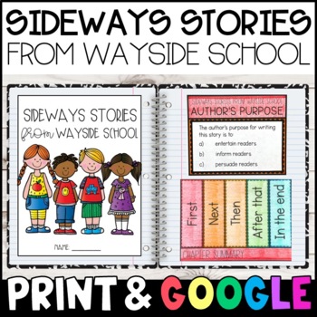 Preview of Sideways Stories from Wayside School Novel Study with Google Slides