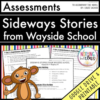 Sideways Stories from Wayside School by Louis Sachar Final Test by Deana  Jones