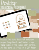 Sienna Boho Desktop Background with Folder Icons | PC Mac 