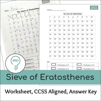 Preview of Sieve of Eratosthenes | Worksheet Only