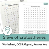 Sieve of Eratosthenes | Worksheet Only