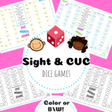 Sight & CVC Words Dice Games