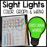 Sight Word Graphing: Color, Graph & Write - First Grade Words