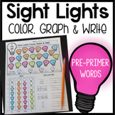 Sight Word Graphing: Color, Graph & Write - Pre-Primer Words
