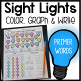 Sight Word Graphing: Color, Graph & Write - Primer Words