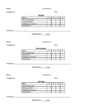 Sight Reading Assessment Rubrics and Tracking