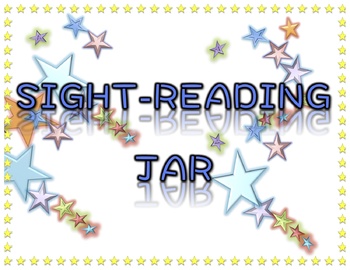 Preview of Sight Reading Jar Label - Orchestra, Band, Chorus, Music