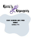 Sight Reading Quiz Pack - Levels 1-5