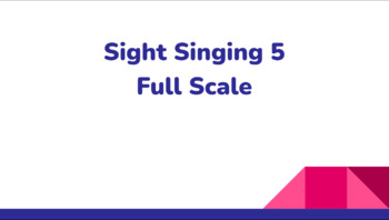 Preview of Sight Reading/Singing Flash Cards Set 5
