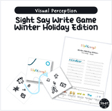 Sight Say Write Game for Visual Perception | Winter Holida