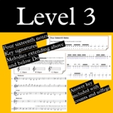 Sight Singing Level 3 (four sixteenth, dotted half, melodi