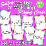 Sight Singing Solfege Go Fish or Memory Game Beg. L1 - Sol Mi
