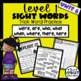 Sight/Trick Word Practice Pack (Level 1, Unit 6)