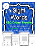 Sight Word ABC Order Freebie