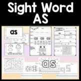 Sight Word AS {2 Worksheets, 2 Books, and 4 Activities!}