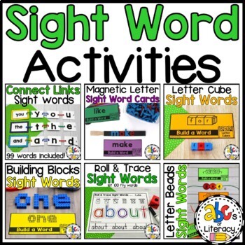 Preview of Sight Word Practice Activities - High Frequency Words - Morning Tubs & Centers