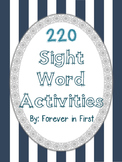 Sight Word Activities!
