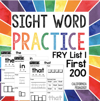 Preview of Sight Word Activities: Fry List 1 First 200
