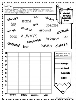sight word activities pack second grade by bright