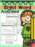 Sight Word Activities (Pre-Primer) Coronavirus Packet Dist