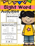 Sight Word Activities (Primer) Coronavirus Packet Distance