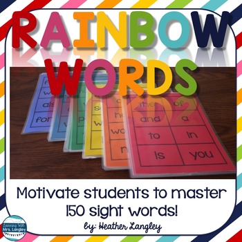 sight word activities rainbow words by learning with mrs
