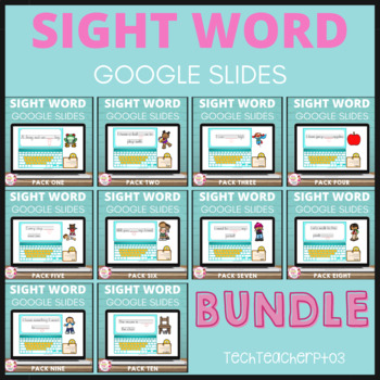 Preview of Sight Word Activities for Google Slides ™ BUNDLE