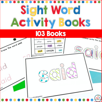 Sight Word Activity books