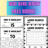 Sight Word Activity Busy Pack/Bundle | Word Search & Fun V