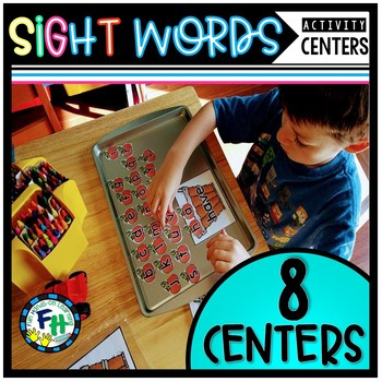 Sight Word Activity Centers {8 Pre-Primer Centers} by Fun Hands-on Learning