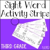 Sight Word Activities |  Third Grade Sight Word Activity Strips