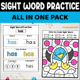 Sight Word Practice Worksheets: Coloring Sheets, Tracing, 