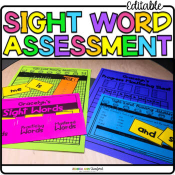 Preview of Sight Word Assessment Kit | For Any Word Lists | Editable and Autofilled