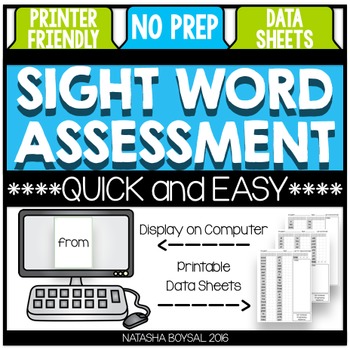 Preview of Sight Word Assessment (NO Prep Computer Based Option)