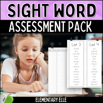 Preview of Sight Word Assessment Pack {High Frequency Sight Words}