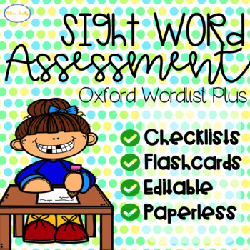 Preview of Sight Word Assessment Pack: Oxford Wordlist Plus