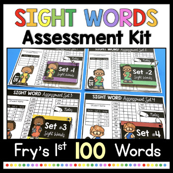 Preview of Sight Word Assessment Portfolio - How to Assess Sight Words - Kindergarten