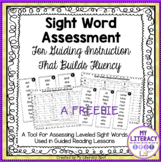 Sight Word Assessment for Guided Reading