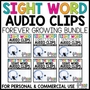 Preview of Sight Word Audio Clips FOREVER BUNDLE - Sound Files for Digital Resources