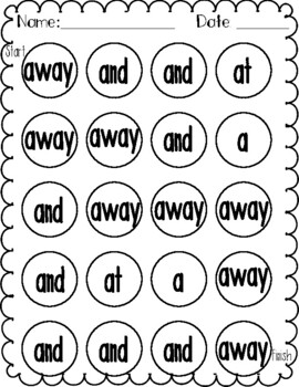 Sight Word Away by EdSpecially Cris | TPT