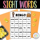 Sight Word BINGO Games for Reading Fluency - Fun Level 1 T