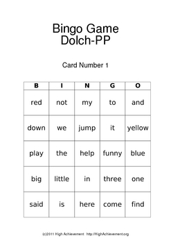 Preview of (Sight Word BINGO MP3 #5) Level-Preprimer ** Save Your Voice ** 