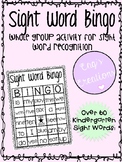 Sight Word Bingo - 25 Bingo Boards - 60+ Kindergarten Sight Words
